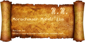 Morschauer Mahália névjegykártya